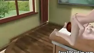 تلميذة أنيمي جميلة تحصل على جسمها محروث من قبل الذكور زميل مع الديك ضخمة